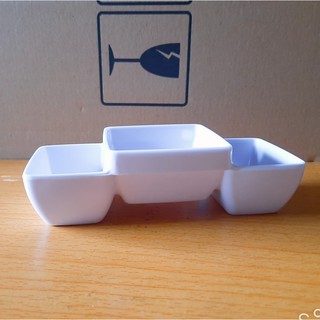Chén Nước Chấm 3 Ngăn Nhựa Melamine Cao Cấp ( C107)