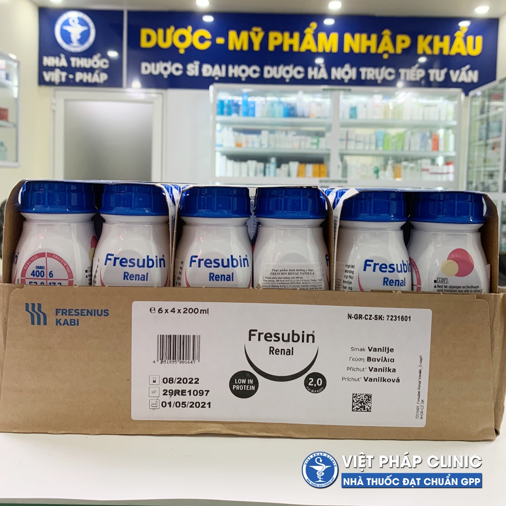 Thùng 6 lốc Sữa Fresubin Renal cho người bệnh Thận