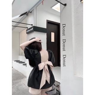 Sét nơ lưng hồng/đen