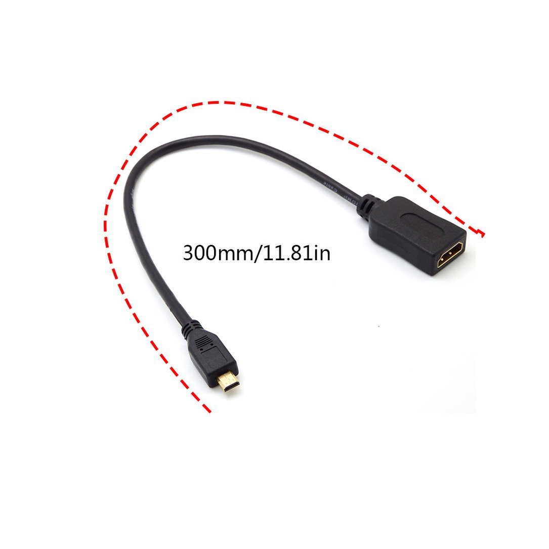 (1207Discount) Chuyển Đổi Từ Micro Hdmi Sang Hdmi Female 30cm Black 12x8 X 1cm