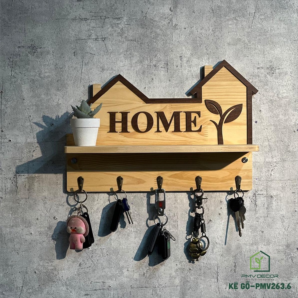 BẢNG TREO CHÌA KHOÁ. Gỗ thông + gỗ phủ min tối màu, Size 42*30cm, nội dung dán nổi. KTT-PMV263.6