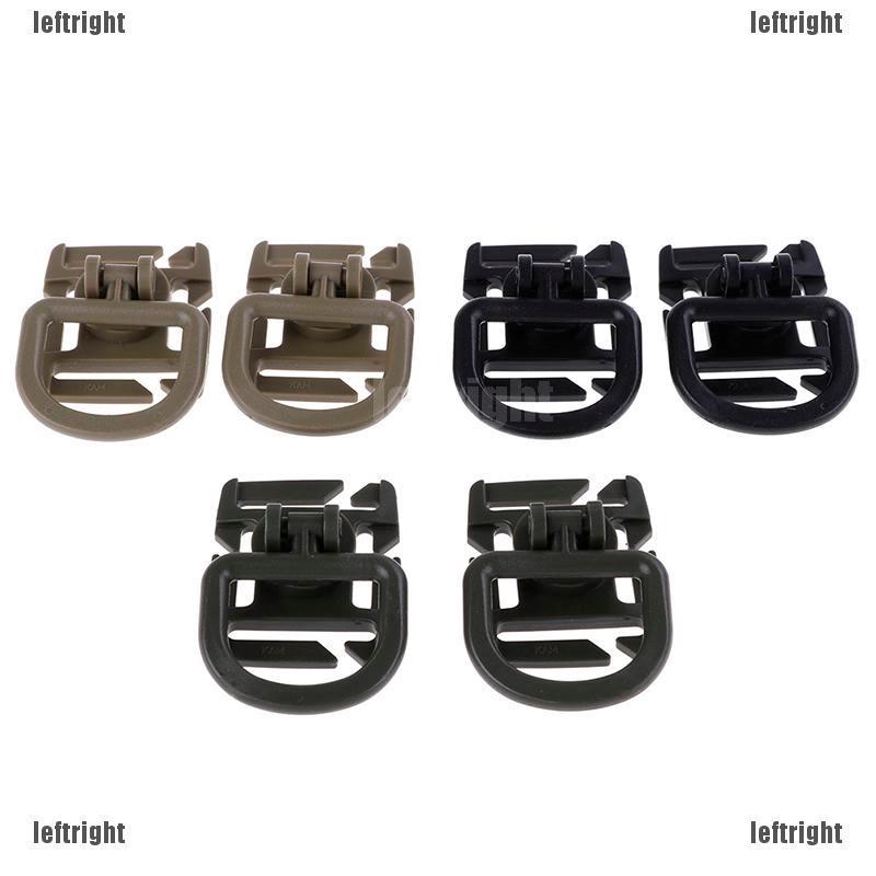 GIÁ RẺ2pc Swivel D Ring Clip Webbing Clamp Tactical Backpack Attach Strap Hang Outdoor