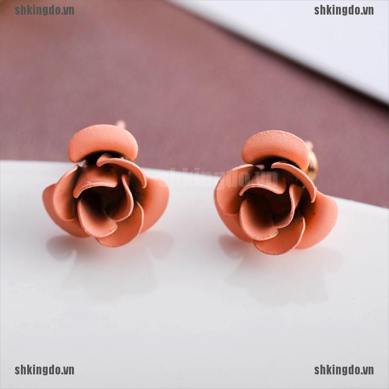 Set 9 cặp khuyên tai hình hoa đính hạt ngọc trai pha lê sang trọng cho nữ