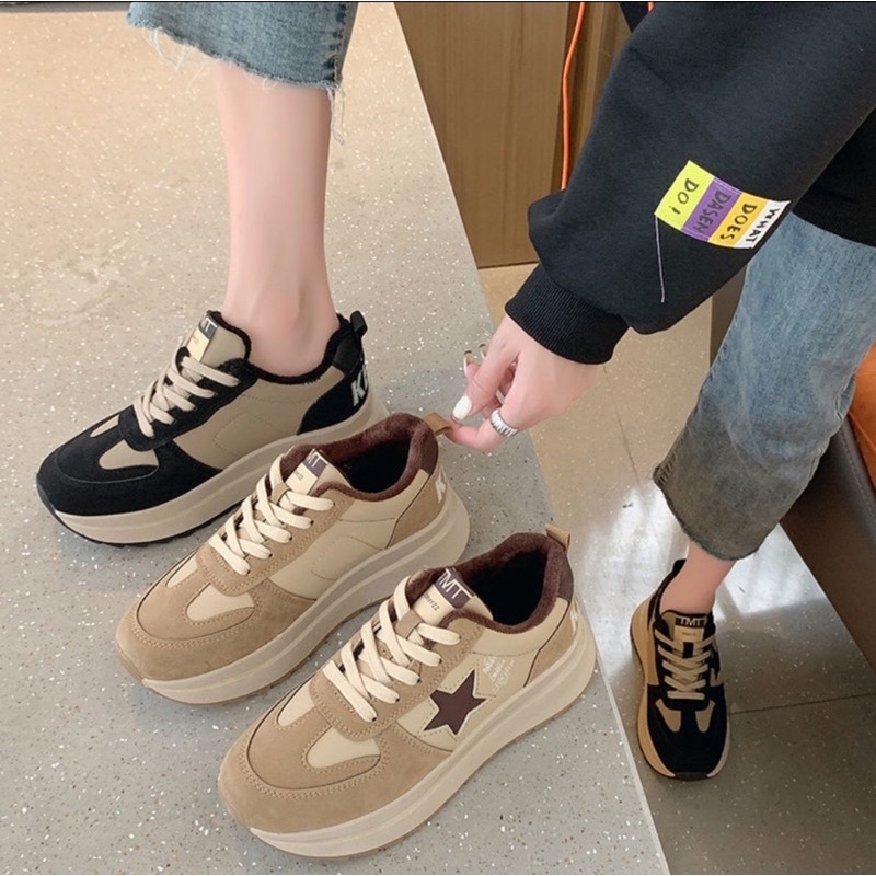 GIÀY THỂ THAO NÂNG ĐẾ GIÀY THỂ THAO ĐẾ CAO VIỀN NGÔI SAO