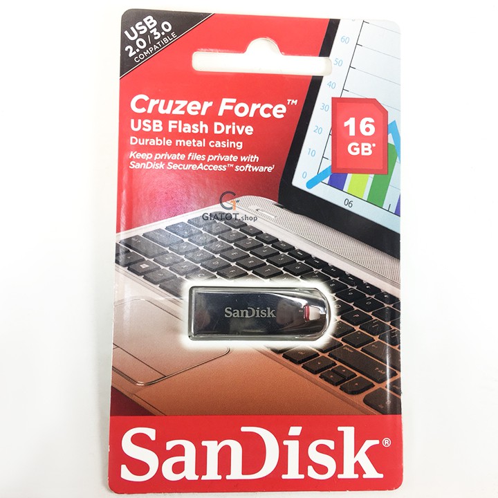 USB Sandisk 2.0 CZ71 16Gb vỏ inox hàng chính hãng