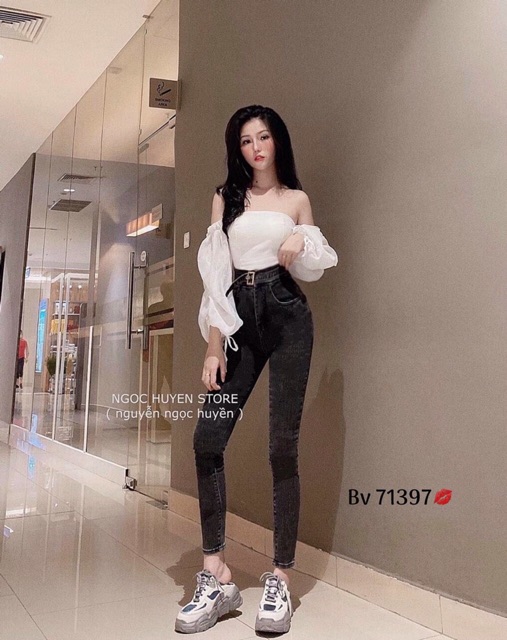 Jean đai gài , cạp siêu cao