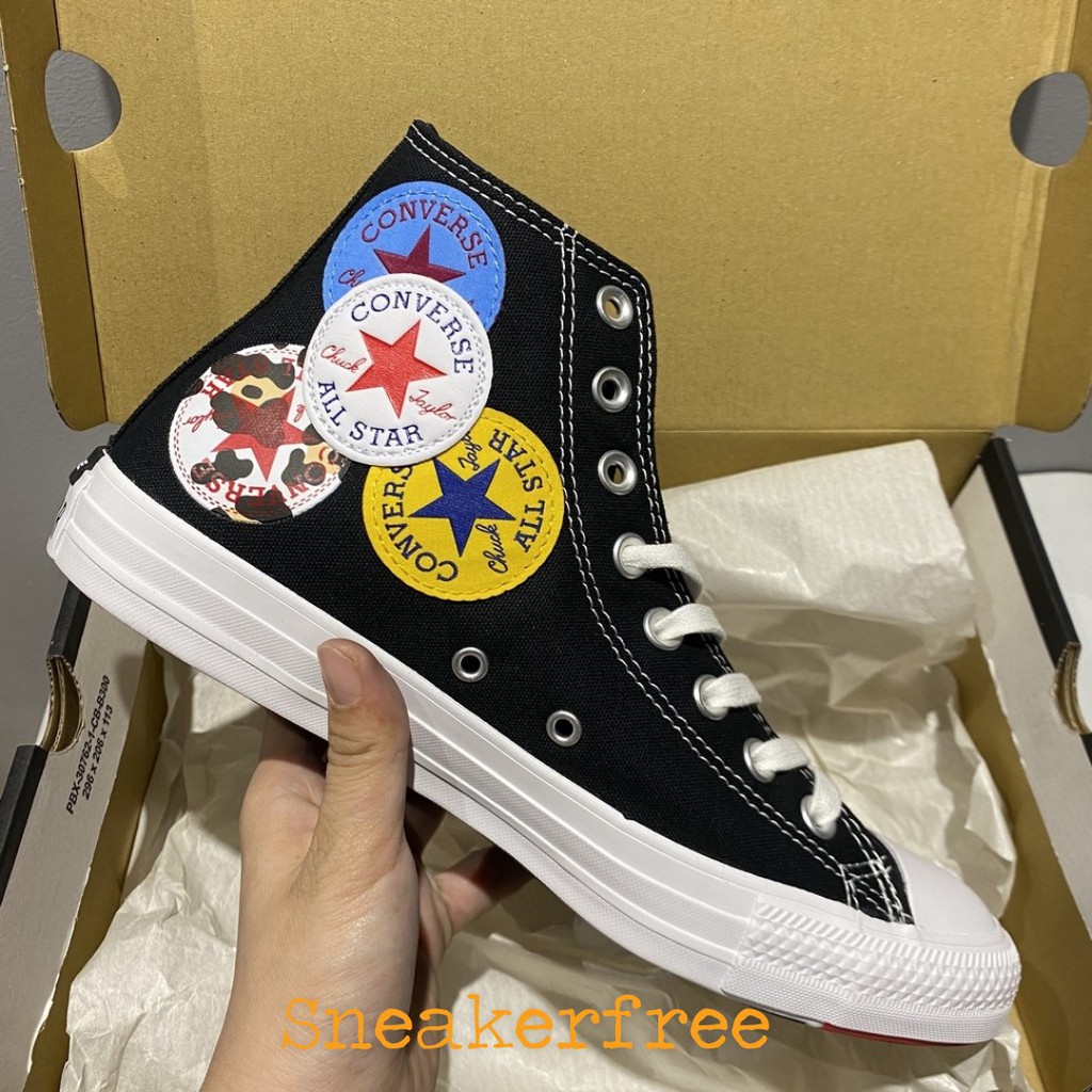 Giày converse logo play trắng cổ cao nam