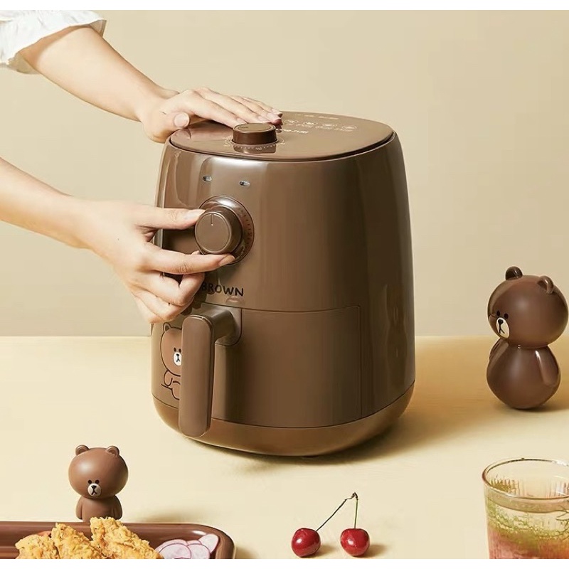 Joyoung/ Nồi chiên không dầu dễ thương gia dụng Vịt Sally Gấu Brown Line Friends