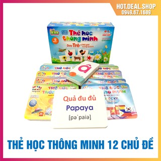 Bộ thẻ học thông minh loại to 12 chủ đề cho bé - bộ thẻ học thông minh Glenn Doman