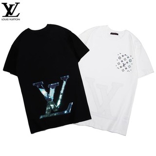 Áo Thun Tay Ngắn In Logo Lv Phản Quang Độc Đáo Cho Nam Và Nữ