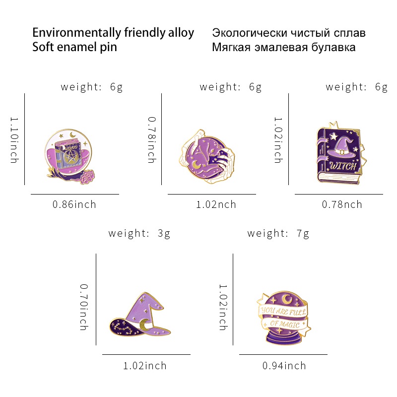 Ghim Cài Áo Hình Quyển Sách Ma Thuật 5 Kiểu Dáng Hợp Thời Trang