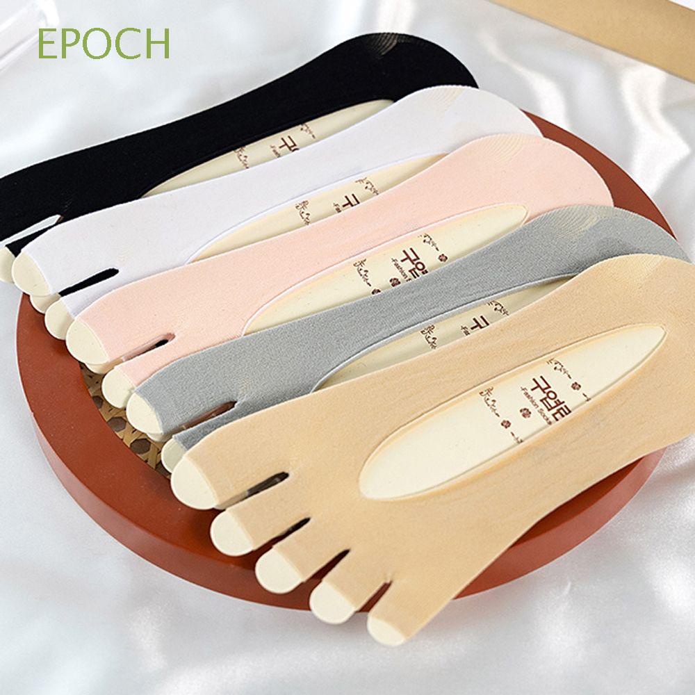 Epoch Vớ Cotton Lụa Lạnh Xỏ Ngón Màu Trơn Phong Cách Harajuku Vintage Thời Trang Cho Nữ