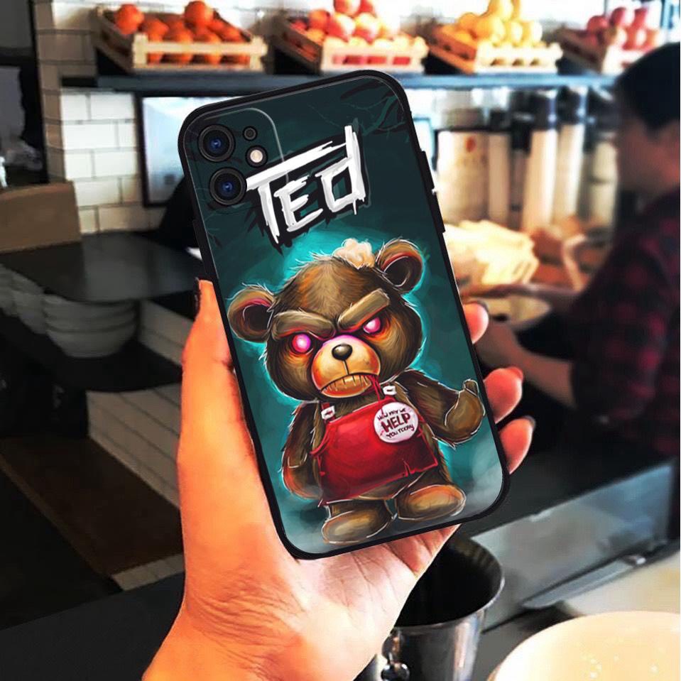 Ốp lưng iphone hình gấu kinh dị hoạt hình G42 dẻo cạnh vuông bảo vệ camera 7plus/8plus/x/xs/xsmax/11/12/13/14/pro/promax