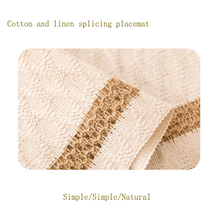 Tấm lót bàn ăn cách nhiệt bằng cotton và sợi gai dầu phong cách châu Âu