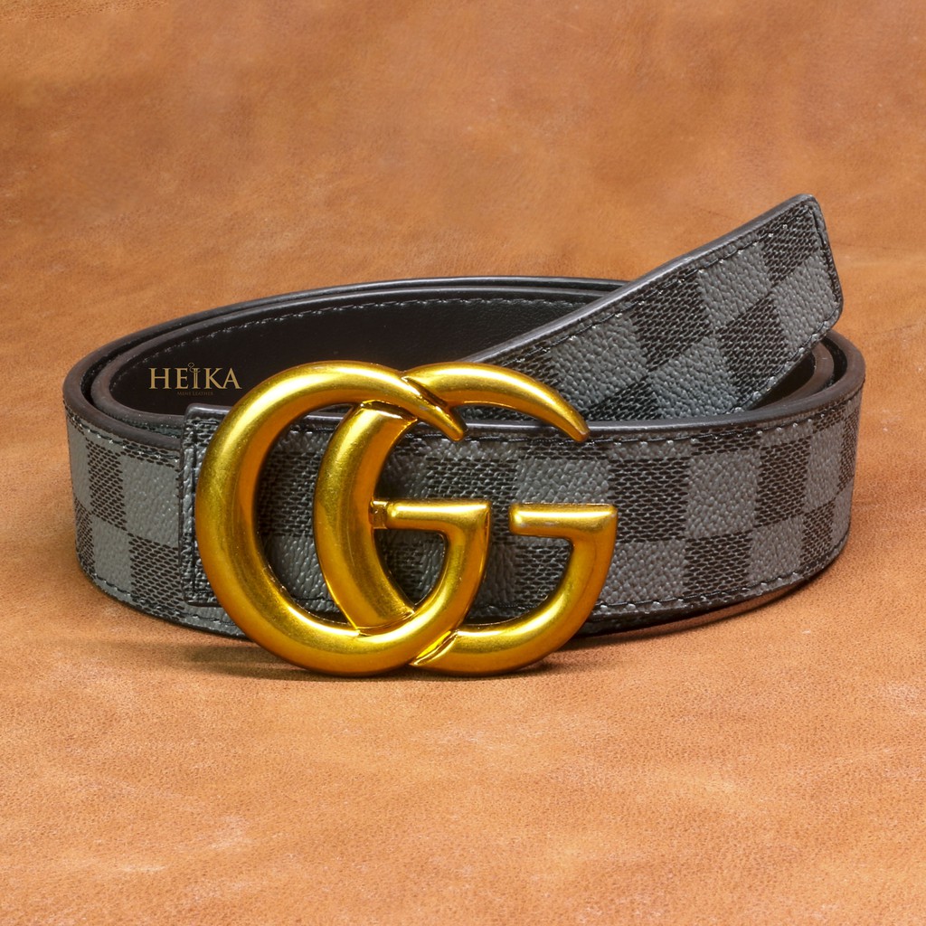 Dây nịt caro GG, Thắt lưng HOT TREN 2021 phong cách doanh nhân