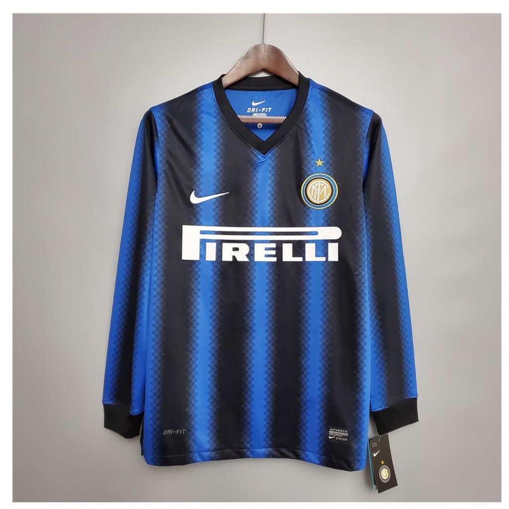 Áo Thun Bóng Đá Đội Tuyển Inter Milan Dài Tay Size S-2xl) 10-11