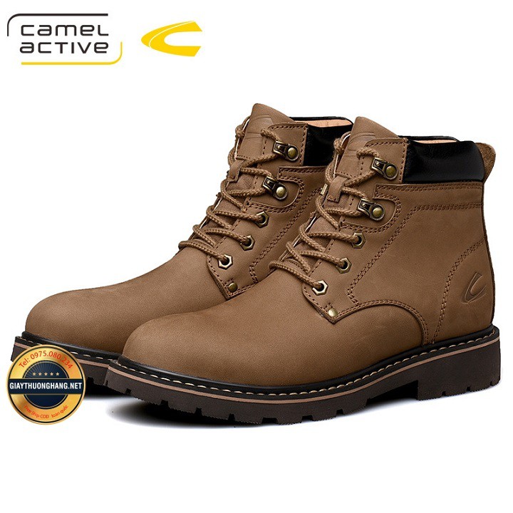 Giày da bò nhập khẩu Camel Active cao trên mắt cá, Mã số BC19511A