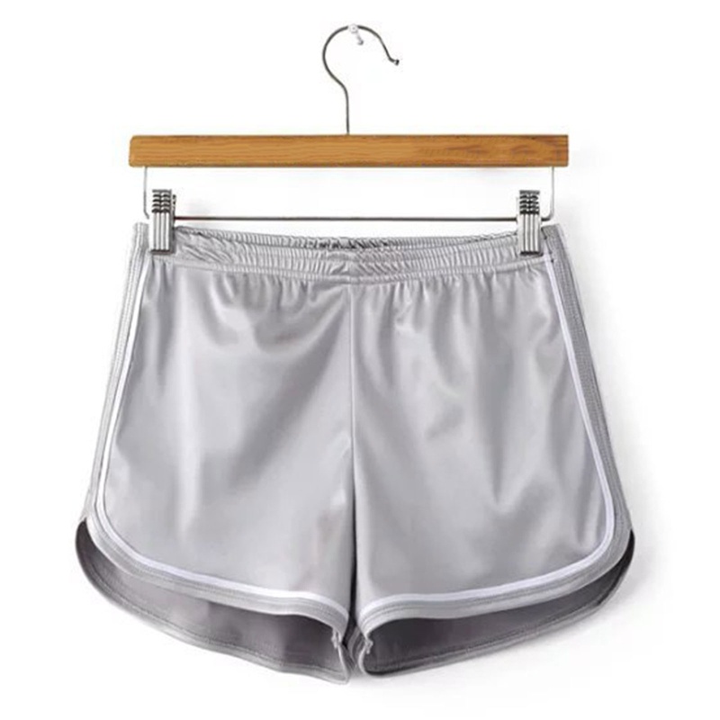 Brroa Quần Short Tập Yoga Lưng Cao Bằng Satin Viền Sọc Gợi Cảm Cho Nữ