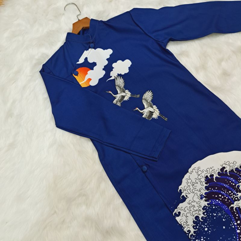 🥰 Áo dài nam cao cấp đẹp sang chảnh hàng thiết kế họa tiết in sắc nét giá rẻ bán sỉ  Ảnh thật 100%