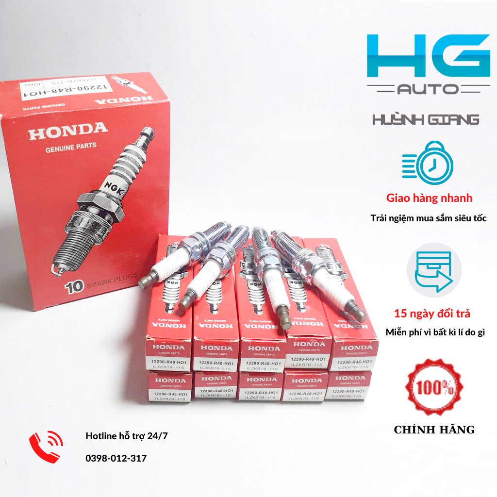 Bugi NGK Iridium Honda chân dài (bugi dành cho ô tô đời cao của HONDA) mã 12290-R48-H01 -(Hgauto)