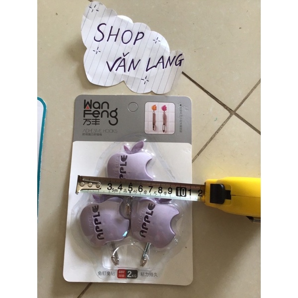 Vỉ 3 Móc dán tường treo đồ siêu dễ thương, chịu lực tốt