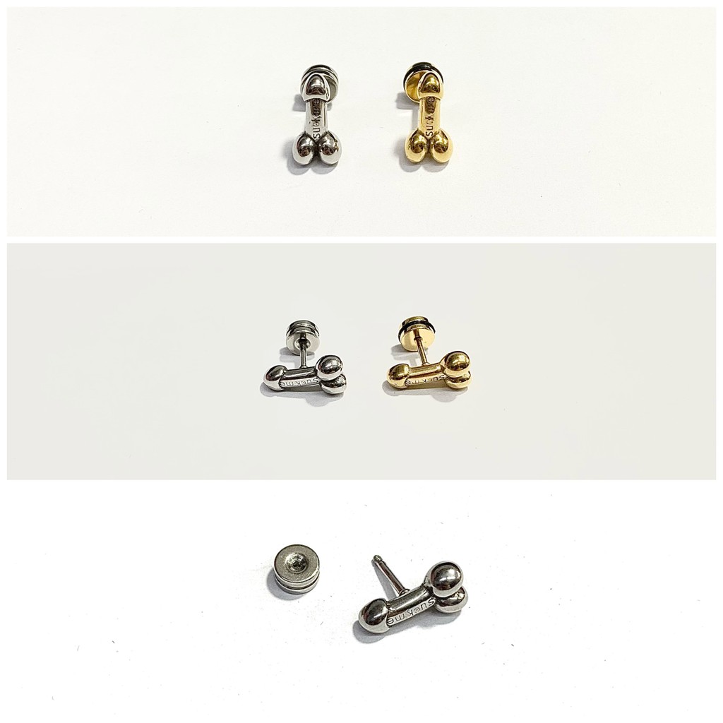 KHUYÊN TAI HÌNH CON CIU CÁ TÍNH - KHUYÊN TAI THÉP KO GỈ