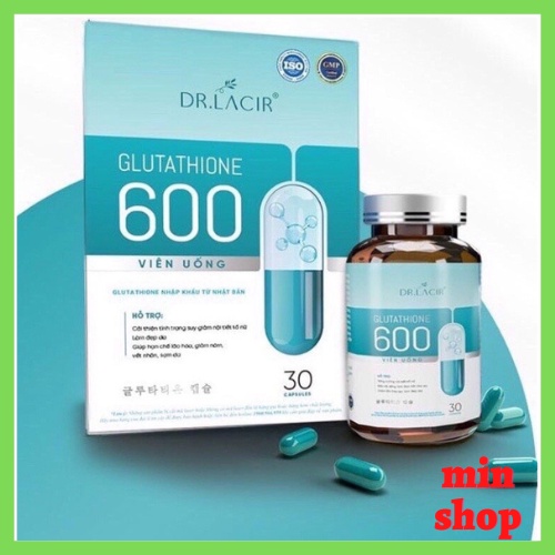 Viên Uống Trắng Da DR.LAICR GLUTATHIONE 600 - Viên Uống Hỗ Trợ Trắng Da Ngừa Nám Giảm Nếp Nhăn Chính Hãng