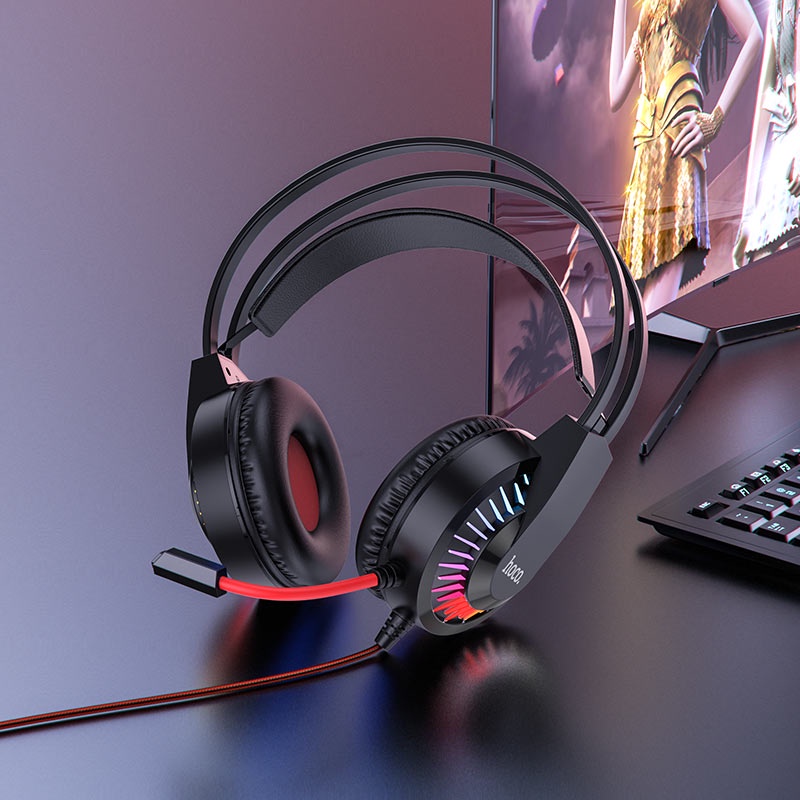 ☑️CHÍNH HÃNG☑️ Tai nghe chụp tai gaming Hoco W105, tai nghe headphone kết nối PC, điện thoại, kèm mic tiện lợi
