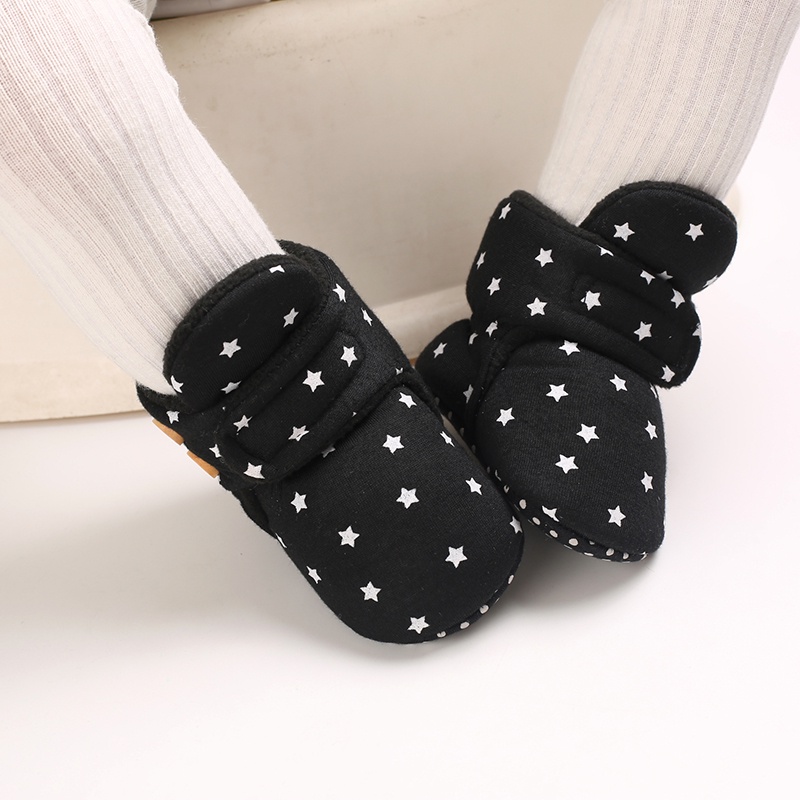 Giày Bốt Cotton Mềm Mại Thoải Mái Chống Trượt Giữ Ấm Cho Bé Trai Gái Sơ Sinh