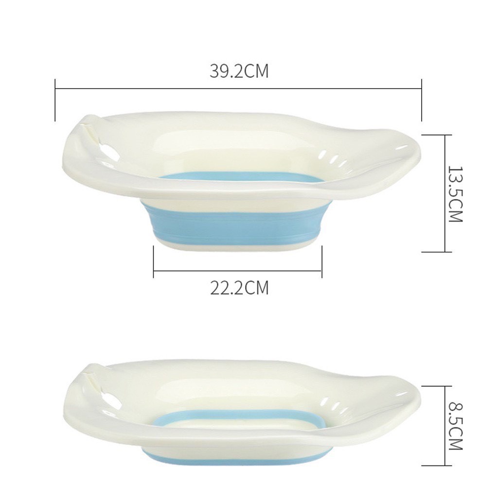 Thau/Chậu xông vùng kín phụ nữ sau sinh gấp gọn kèm vòi xịt rửa phụ khoa