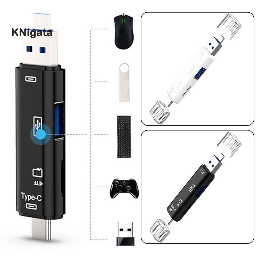 Đầu Đọc Thẻ Nhớ 5 Trong 1 Usb 3.0 Type-C Micro Otg Tf Micro | BigBuy360 - bigbuy360.vn