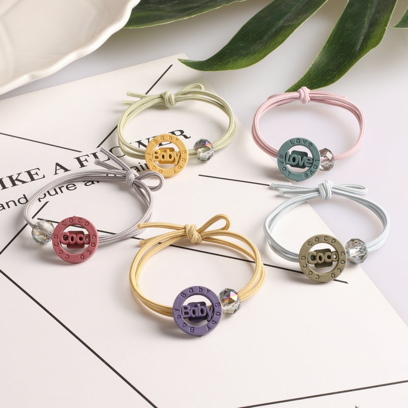 Dây buộc tóc cao su phối lụa phong cách Hàn Quốc dễ thương cho bé gái