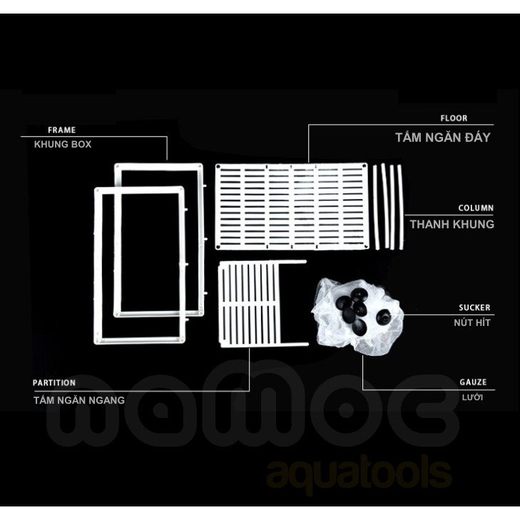 Box Lưới - Lồng Cách Ly, Dưỡng Cá Tép Bằng Vải Lưới