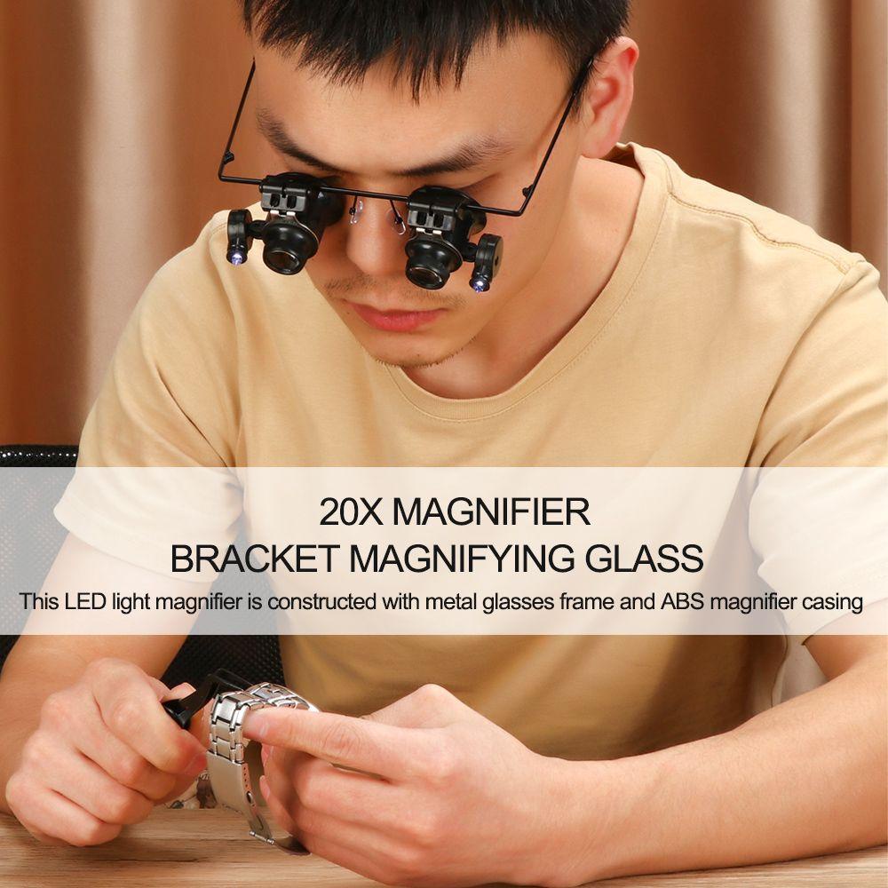 Kính Lúp Phóng Đại 20X Có Đèn LED