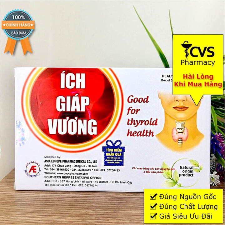 Ích Giáp Vương – Viên Uống Tăng Cường Sức Khỏe Tuyến Giáp (Hộp 30 Viên)