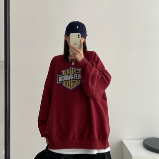 Áo sweater dáng rộng phong cách Harajuku thời trang thu đông mới cho nữ 2021