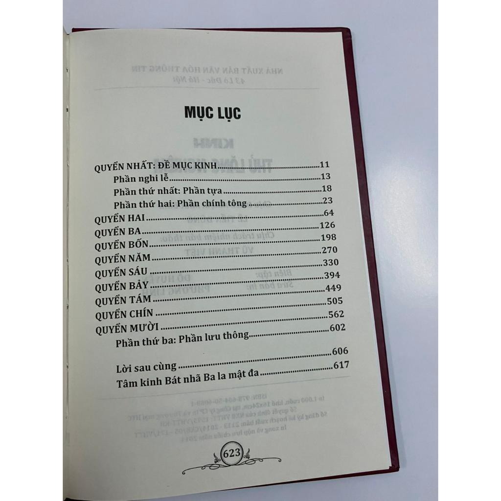 Sách - Kinh Thủ Lăng Nghiêm ( Bìa cứng)