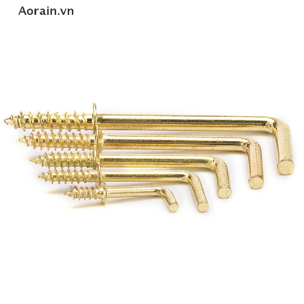 【Aorain】 10pcs L shape Dresser Cup Hooks Right Angle Screws 7 Style Hanger Iron Hanging .