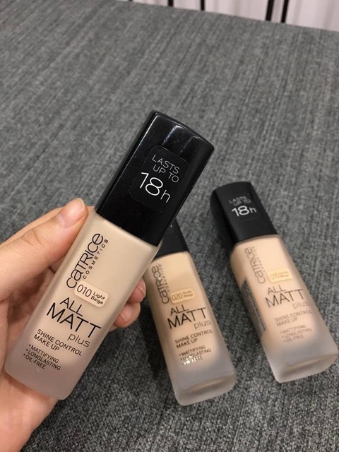 KEM NỀN MỎNG NHẸ CATRICE 18H ALL MATT PLUS SHINE CONTROL MAKEUP