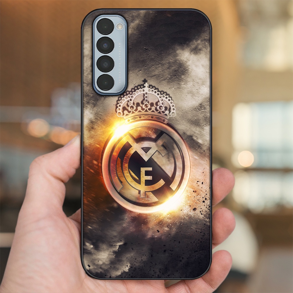 Ốp lưng Oppo Reno 4 Pro viền đen in hình Real Madrid
