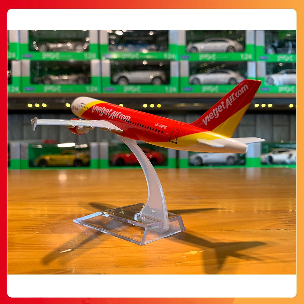 Mô hình máy bay Vietjet Air Airbus A320 dài 16cm