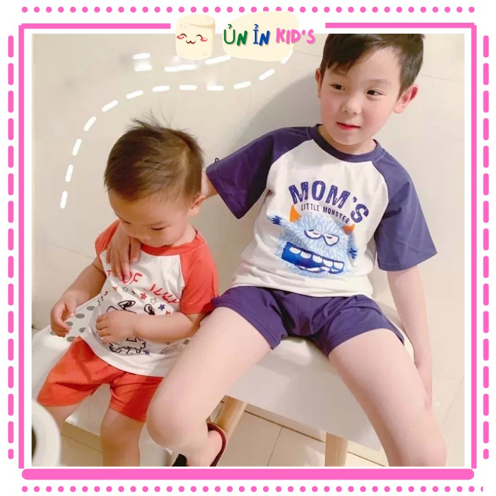 Đồ Bộ Bé Trai, Bé Gái Vải Thun Cotton Co Giãn, Bộ Cộc Tay Cho Bé Mặc Nhà, Bộ Quần Áo Trẻ Em Dễ Thương Mùa Hè