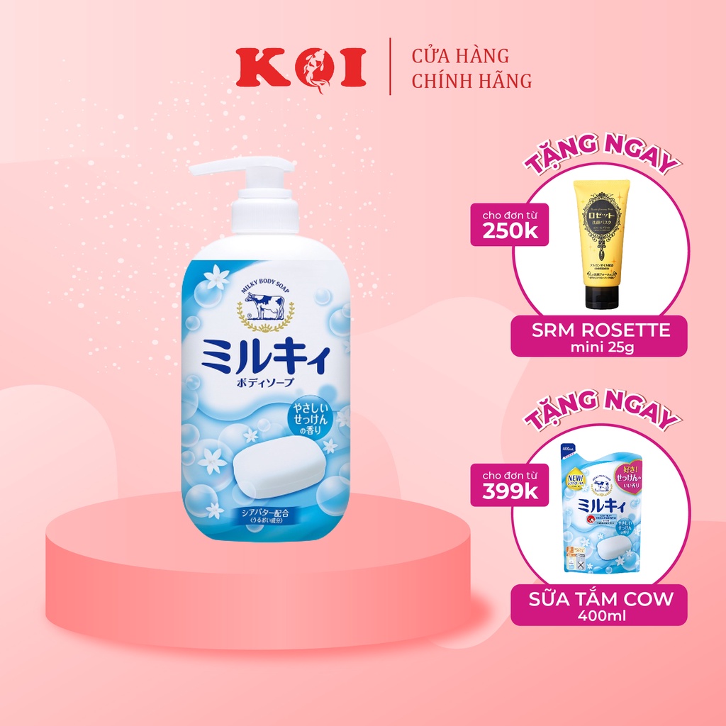 Sữa tắm hương hoa cỏ Cow Milky Body Soap 550ml