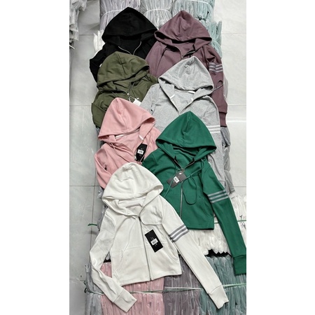 Áo khoác chống nắng có nón, tay xỏ ngón thin gân - alohashop91