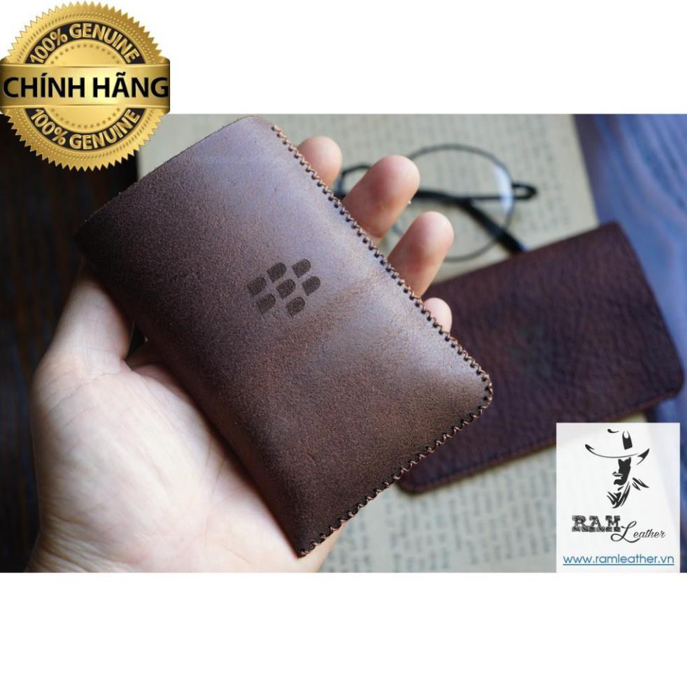 BAO DA BLACKBERRY 9900 - Q10 -9000 - 9300 - DA BÒ MÀI NHÁM - CHÍNH HÃNG RAM LEATHER .