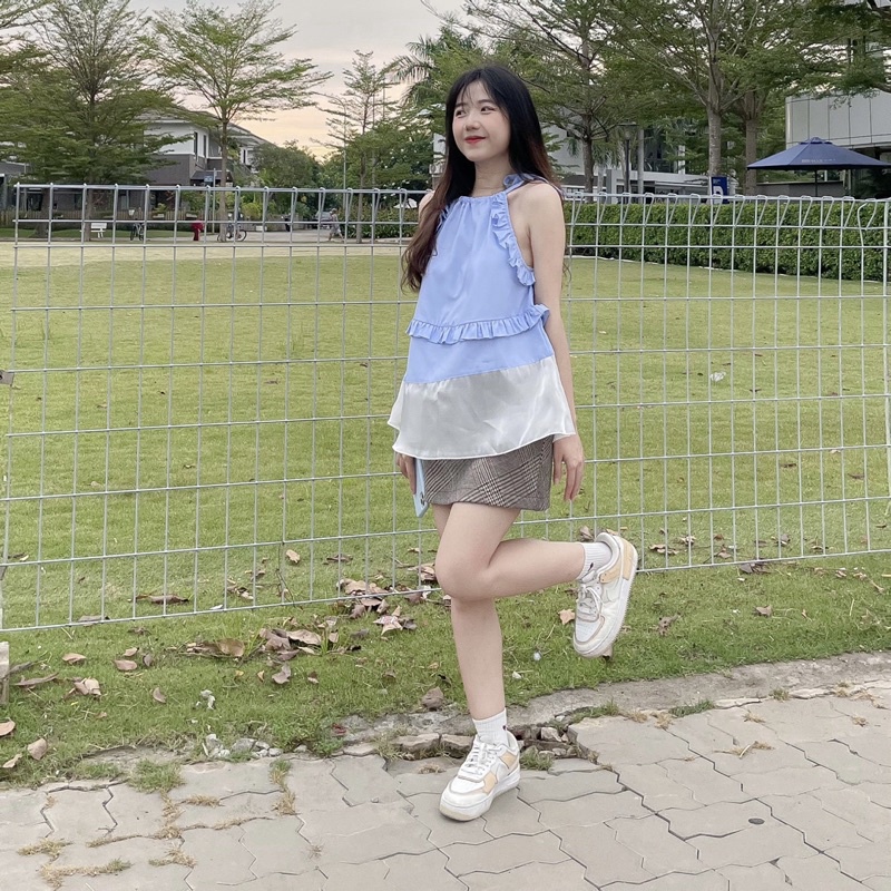 Siêu phẩm áo cổ yếm, hai dây cột nơ mùa hè - Salen Top