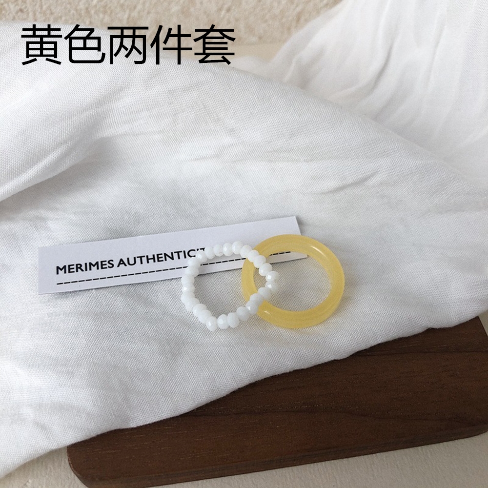 Bộ 2 Nhẫn Hợp Kim Đính Đá Xinh Xắn