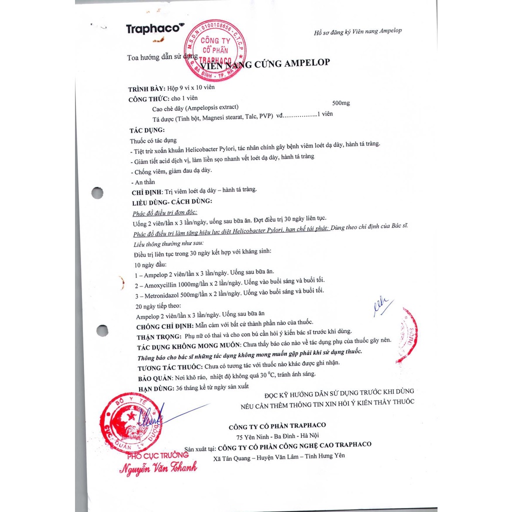 Ampelop- Giảm triệu chứng bệnh dạ dày