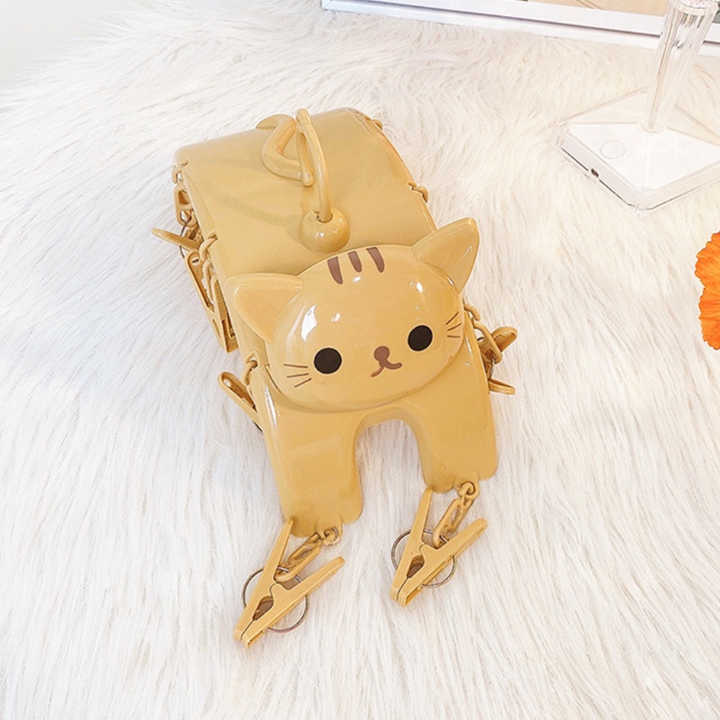 Kẹp Phơi Quần Áo Hình Mèo Hoạt Hình Siêu Dễ Thương Kèm 10 Kẹp Phơi Khô