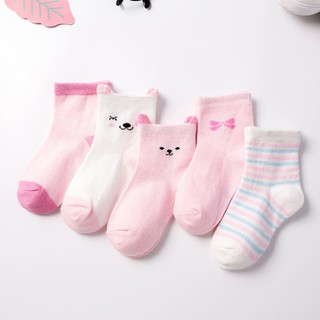 Sét 5 đôi tất hè thu cổ cao cho bé